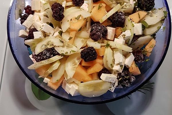 Melon and Cucumber Salad with Feta