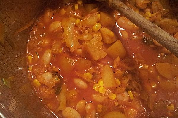 Mexican Vegetable Soup with Tortilla Chips