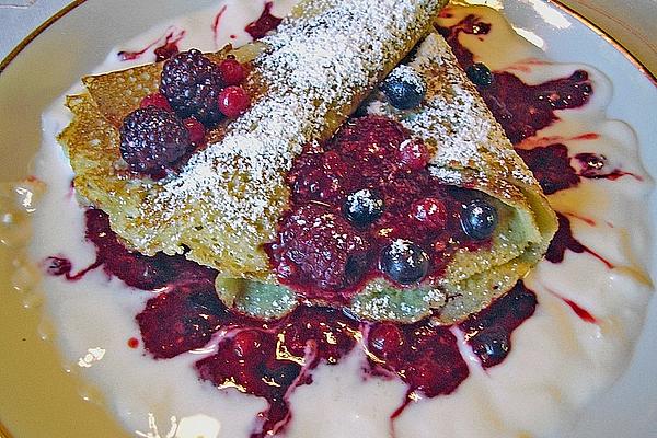 Millet Pancake with Strawberry Purée