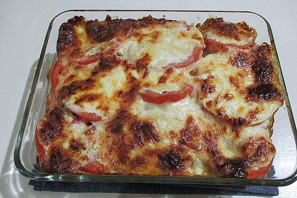 Mince Casserole with Zucchini and Tomatoes