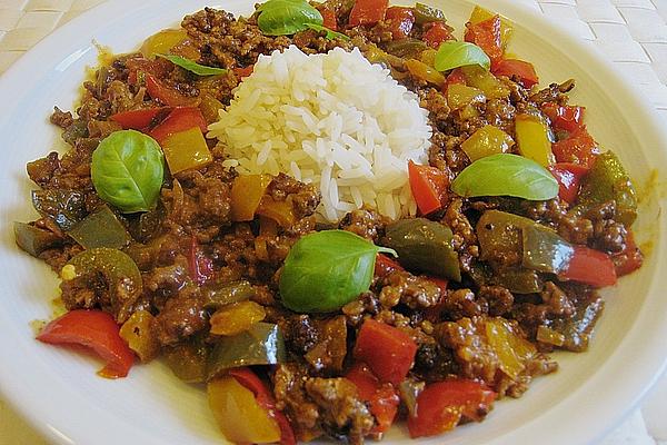 Minced Beef and Pepper Rice Stew