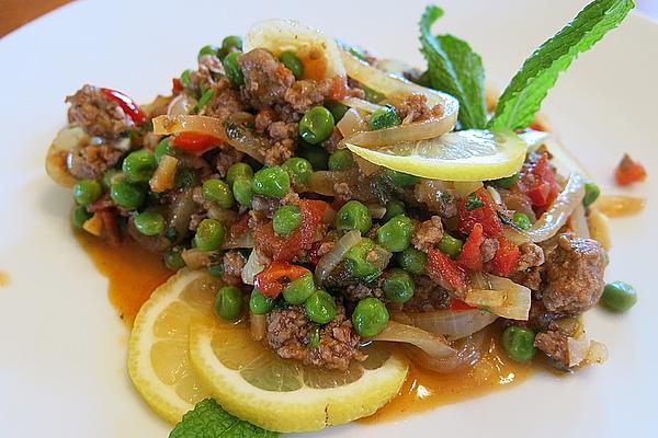 Minced Lamb with Peas