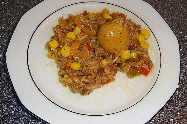 Minced Meat Pot with Peppers and Mushrooms