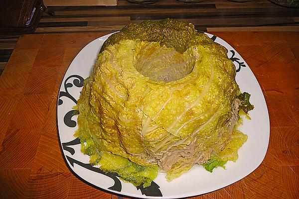 Minced Meat Ring Wrapped in Savoy Cabbage