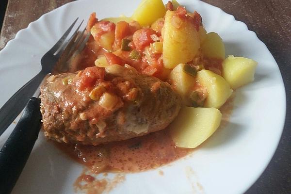 Minced Meat Roulades with Potatoes