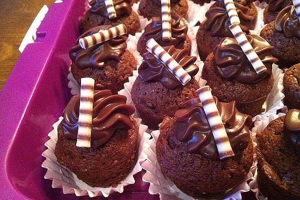 Mini Chocolate Muffins with Chocolate Topping
