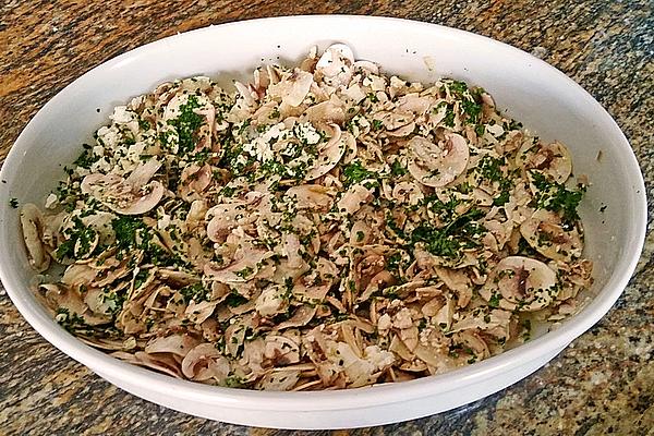 Mushroom Salad with Sheep Cheese À La Tuscany