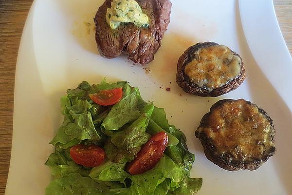 Mushrooms, Grilled, with Blue Cheese
