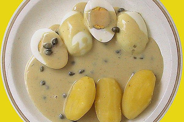 Mustard – Caper Sauce with Egg and Pellis