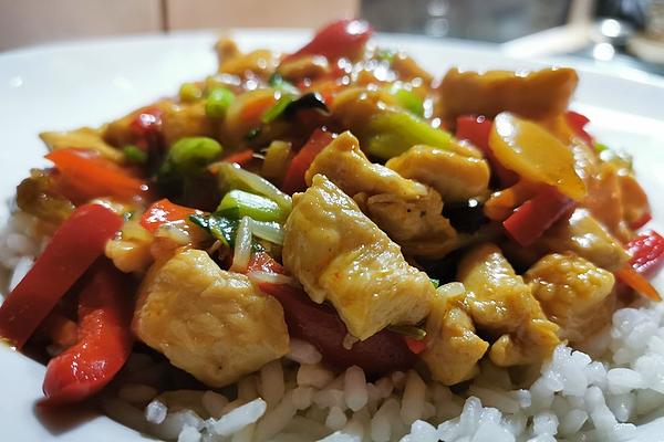 My China Chicken – WOK – Pan Chop Suey with Jasmine or Basmati Rice