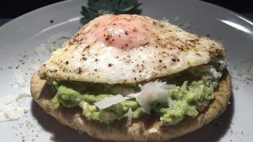 Avocado Bread with Bacon and Fried Egg