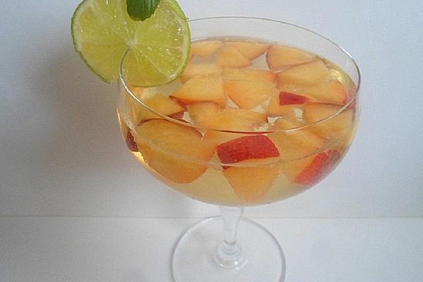 Nectarine and Elderberry Champagne Punch
