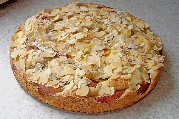 Nectarine Cake with Almonds