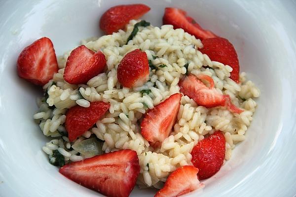 Nettle Risotto with Strawberries
