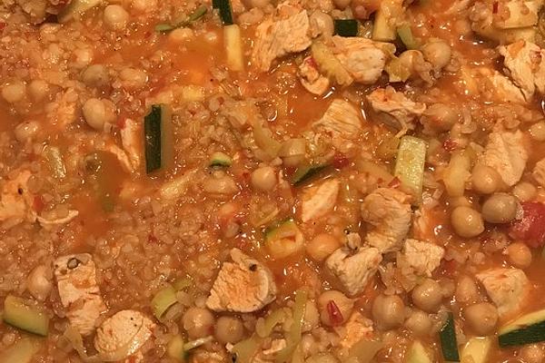 Nicoles Bulgur with Vegetables and Chicken Breast