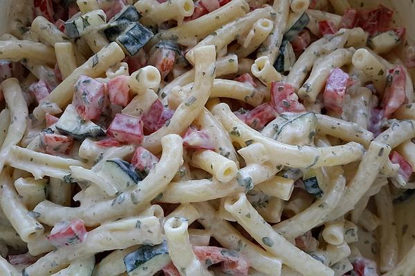 Noodle Salad `Spring Fresh` with Sour Cream