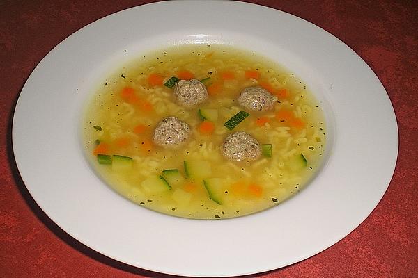 Noodle Soup with Fried Sausage
