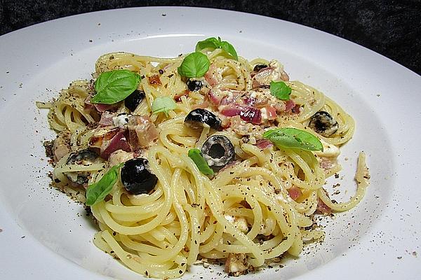 Olives – Feta – Spaghetti