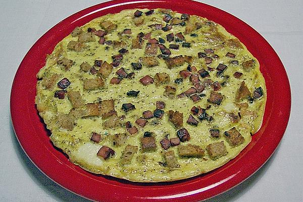 Omelette with Bread and Bacon
