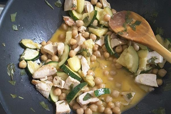 One Pot Sage Chicken with Zucchini and Chickpeas