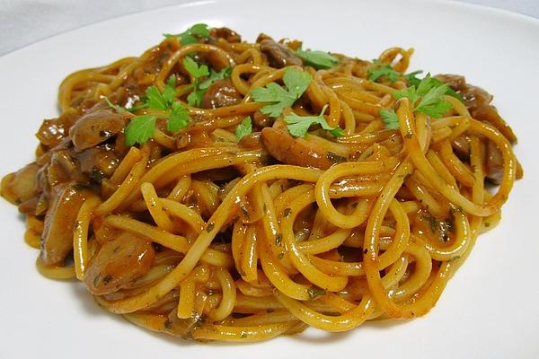 One Pot Spaghetti with Mushrooms