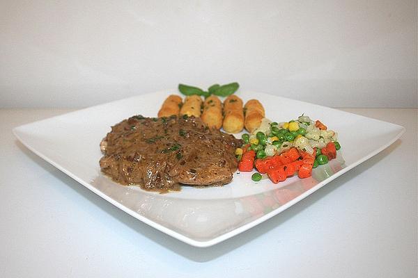 Onion and Cream Schnitzel with Balsamic Vinegar