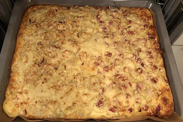 Onion Cake with Yeast Pre-batter