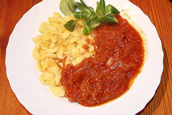Onion Goulash with Peppers