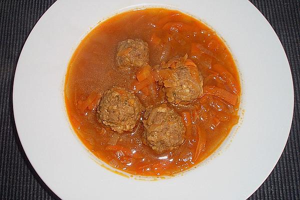Onion Soup with Meatballs