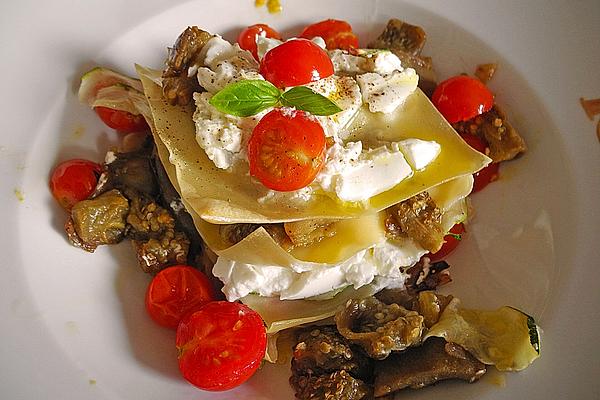 Open Eggplant Lasagna with Goat Cheese – Vegetable Lasagna with Difference