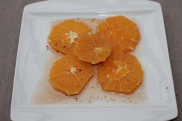Orange Fillets in Saffron Spice Syrup