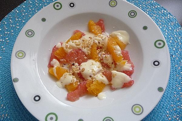 Orange-grapefruit Salad with Yogurt Sauce