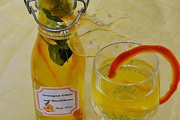 Orange Liqueur with Basil
