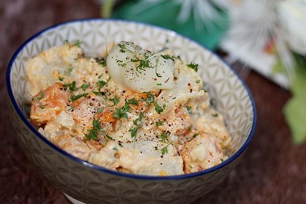 Oriental Cauliflower and Sweet Potato Salad “Shawarma” Style