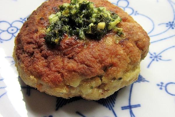 Oven Meat Fritters with Herb Butter
