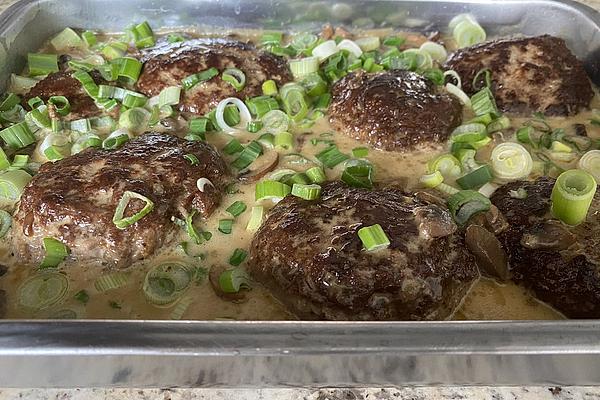 Oven Meatballs in Mushroom and Spring Onion Cream
