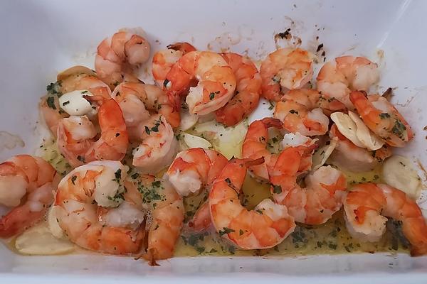 Oven Prawns in Herb Butter