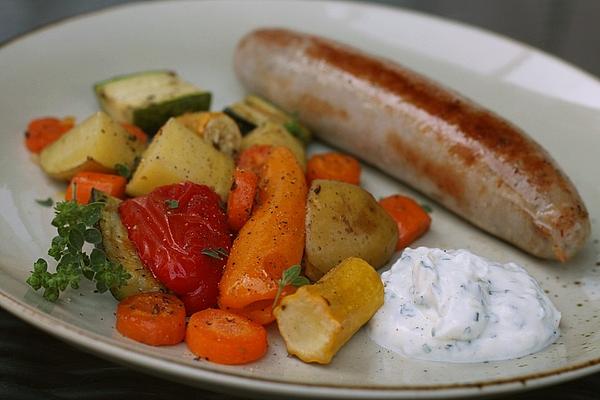 Oven Vegetables with Curd Cheese