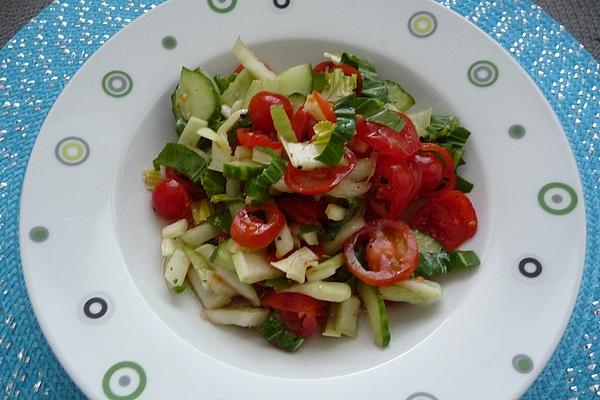 Pak Choi Tomato Cucumber Salad