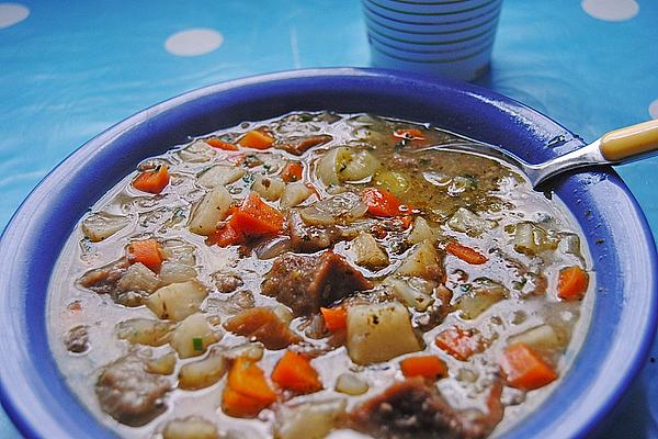 Palatinate Bread Soup with Liver Sausage