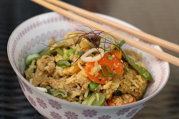 Pan-fried Curry Vegetables with Chicken