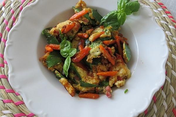 Pan Of Vegetables with Egg