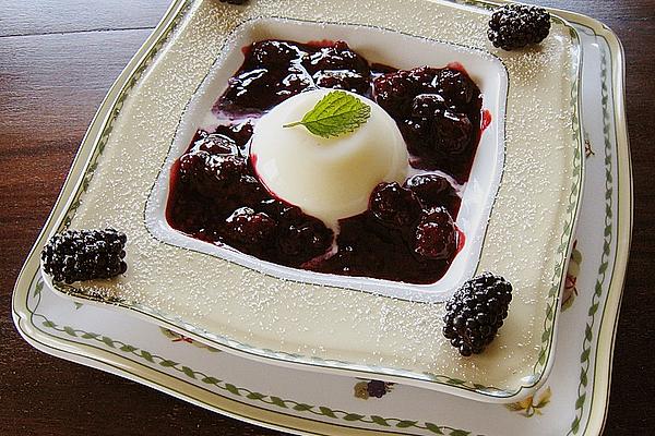 Panna Cotta with Blackberry Compote