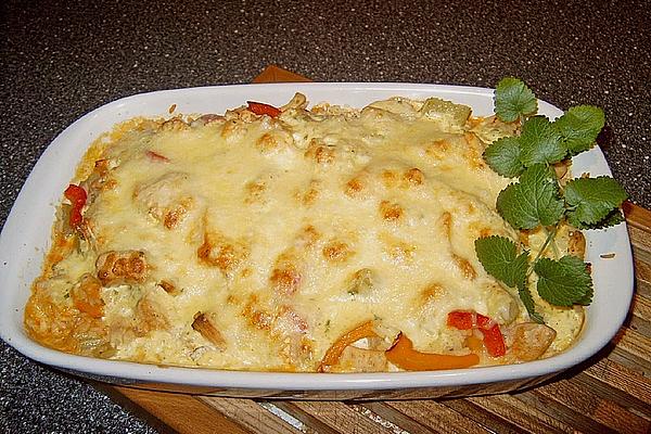 Paprika – Rice – Casserole with Chicken Breast