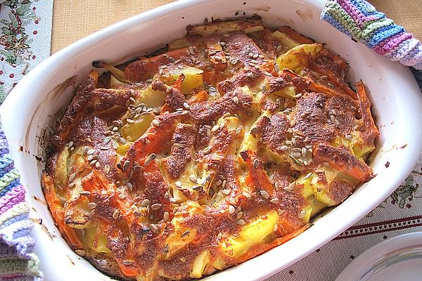 Parsnip and Carrot Casserole with Nuts