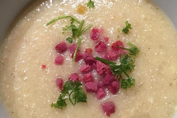 Parsnip – Potato – Cream Soup with Ham Cubes