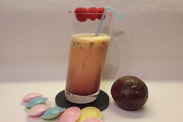 Passion Fruit and Raspberry Cocktail