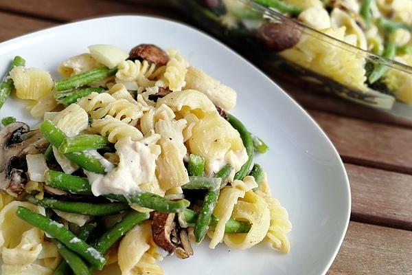 Pasta Bake with Beans and Mushrooms