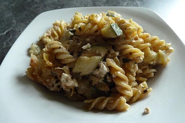 Pasta Bake with Cottage Cheese and Zucchini