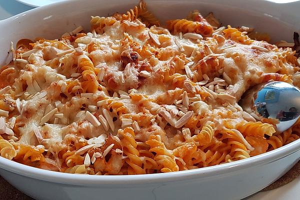 Pasta Bake with Fish and Peppers